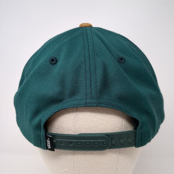 VANS Off The Wall Snapback Hat Green One Size Adjustable Embroidered 6 Panel - Picture 6 of 10